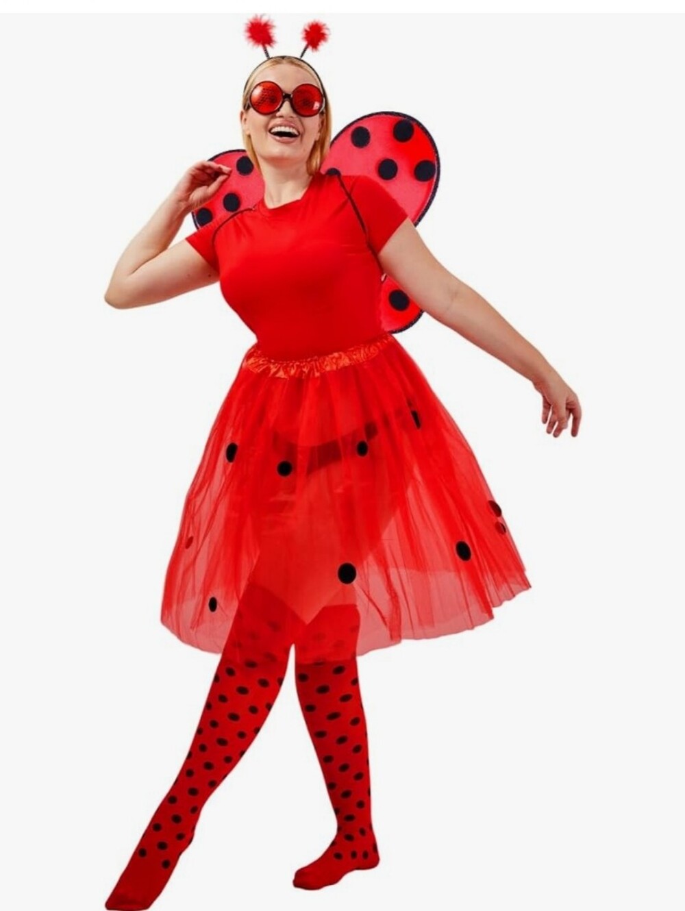 5 Pcs Halloween Women Ladybug Costume Set  NWOT Size: OS